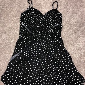 Black and white polka dot dress!